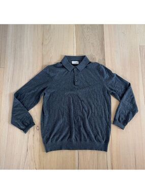 Modern Ambition Gray Quarter Button Up Sweater Size Large
